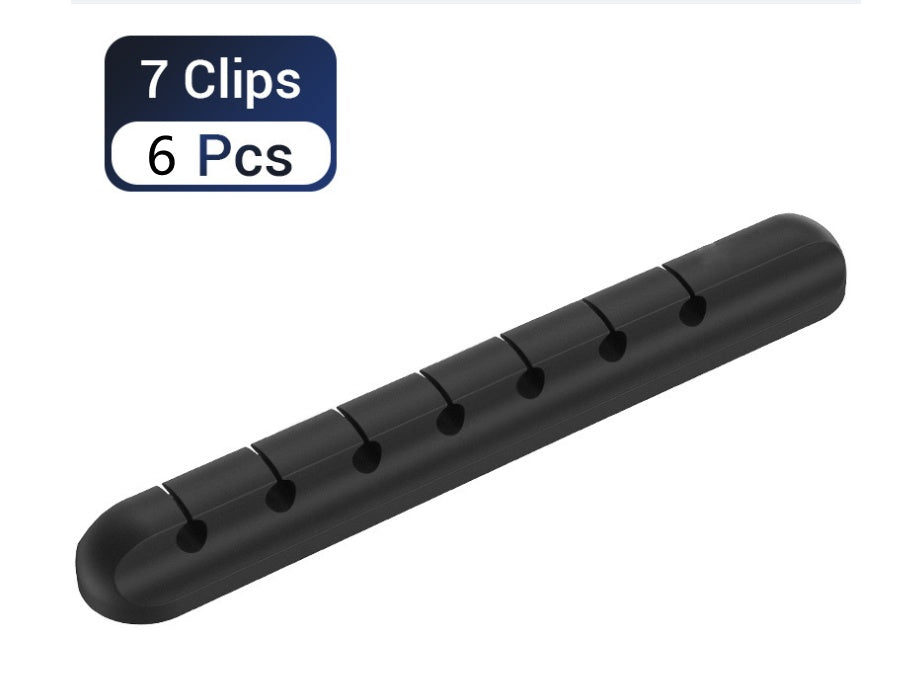 Silicone USB Cable Winder Desktop Cable Organizer Management Multipurpose Clips