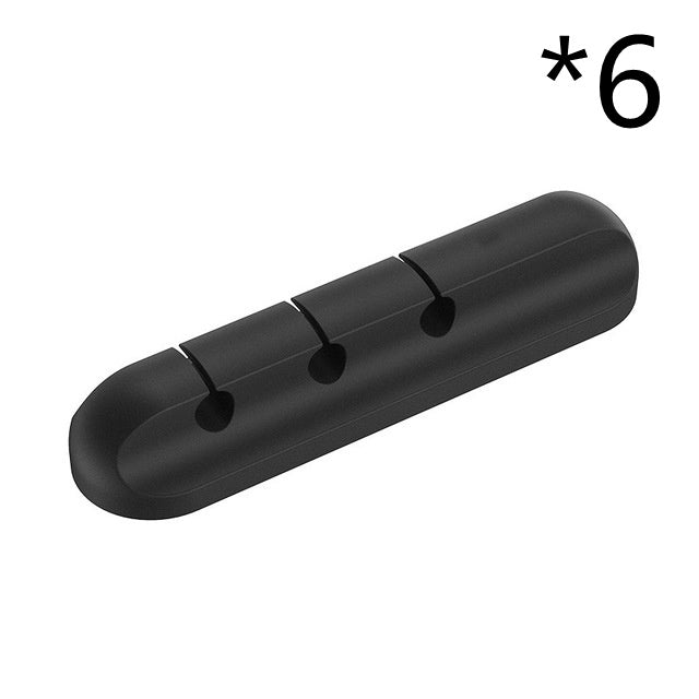 Silicone USB Cable Winder Desktop Cable Organizer Management Multipurpose Clips