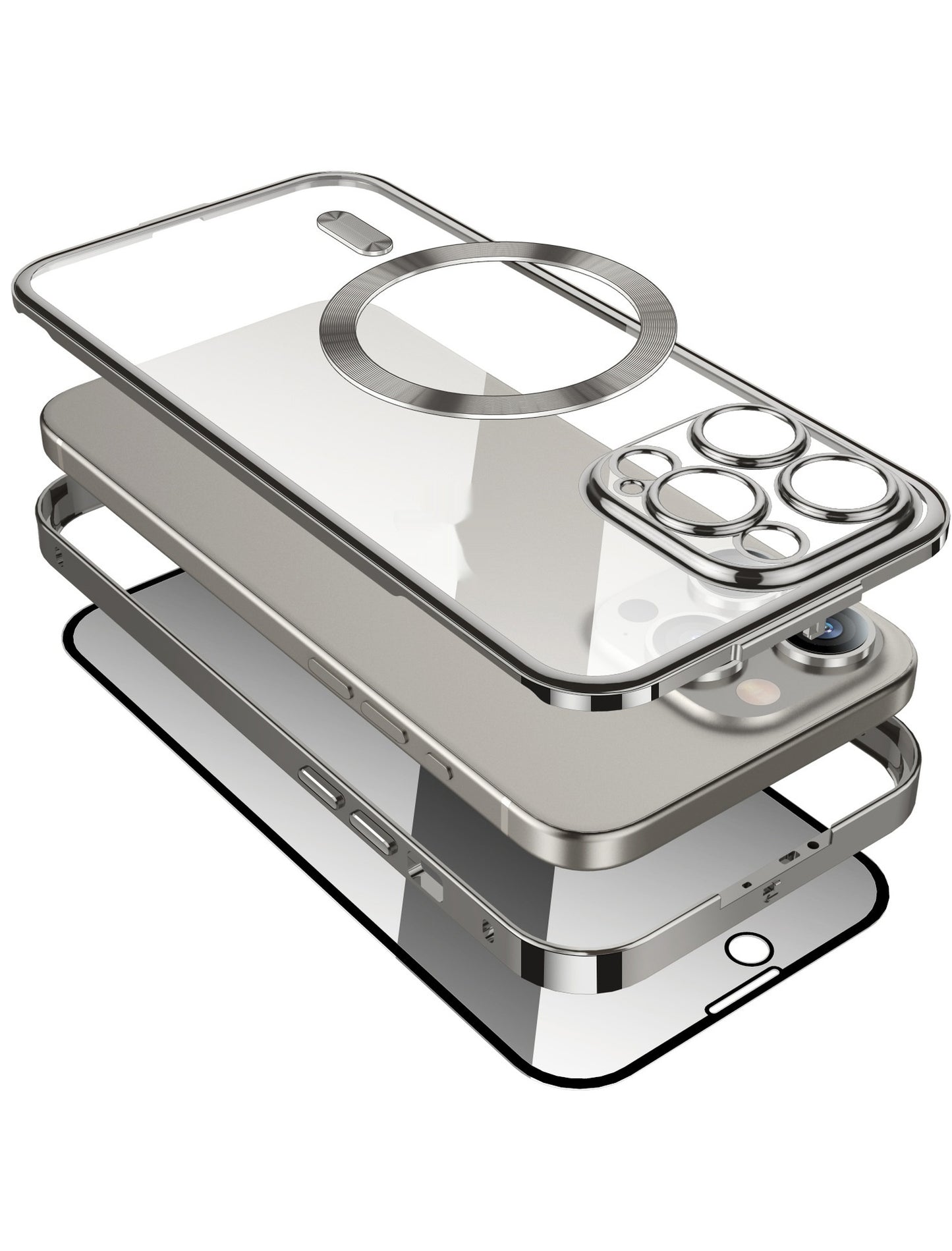 Anti-Privacy Metal Buckle Magnetic Phone Case