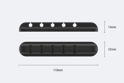 Silicone USB Cable Winder Desktop Cable Organizer Management Multipurpose Clips