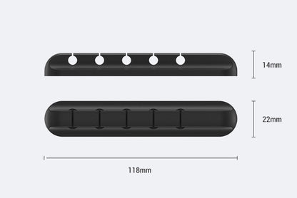 Silicone USB Cable Winder Desktop Cable Organizer Management Multipurpose Clips